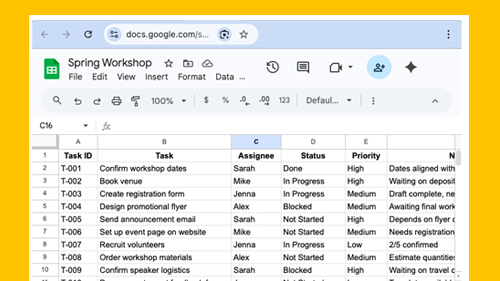 Spreadsheet project management guide