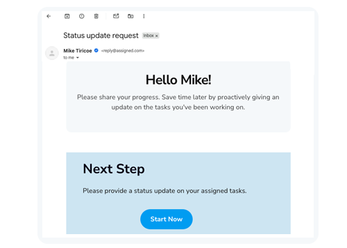 Automatic outreach to task owners
